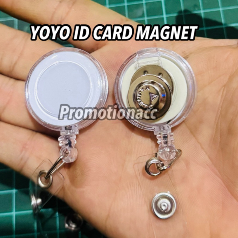 Gantungan Yoyo Peniti Yoyo Magnet ID Card Kartu pegawai Hijab Friendly / Id Card Perawat Karyawan Pu
