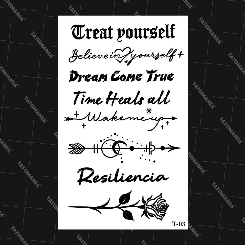 TM-Sticker tattoo temporary semi permanen Tulisan 03
