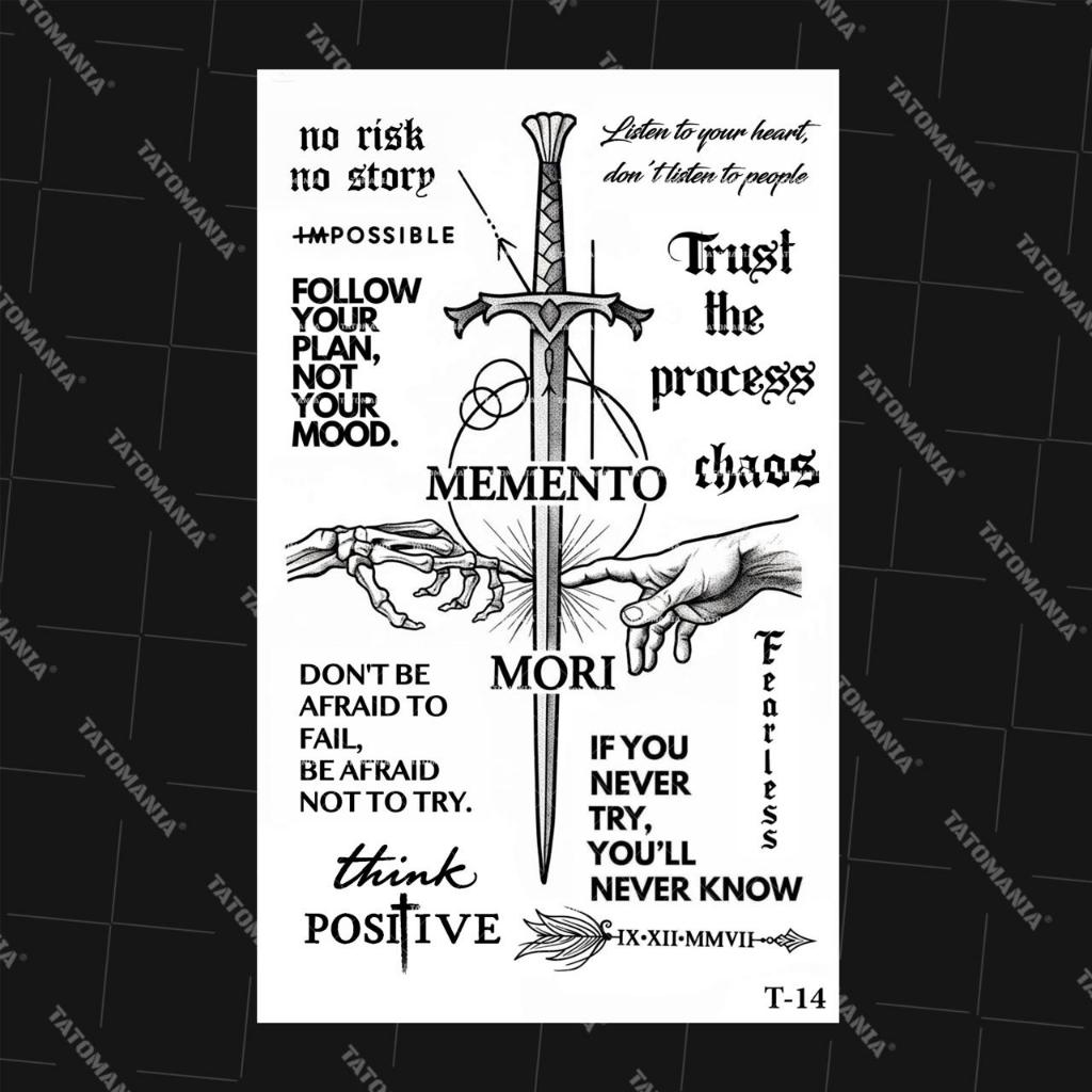 TM-Sticker tattoo temporary semi permanen Tulisan 14