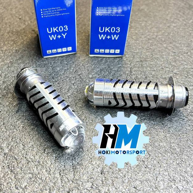 Lampu LED H6 Laser Motor Matic Bebek - 2 Warna, AC/DC, 15 Watt