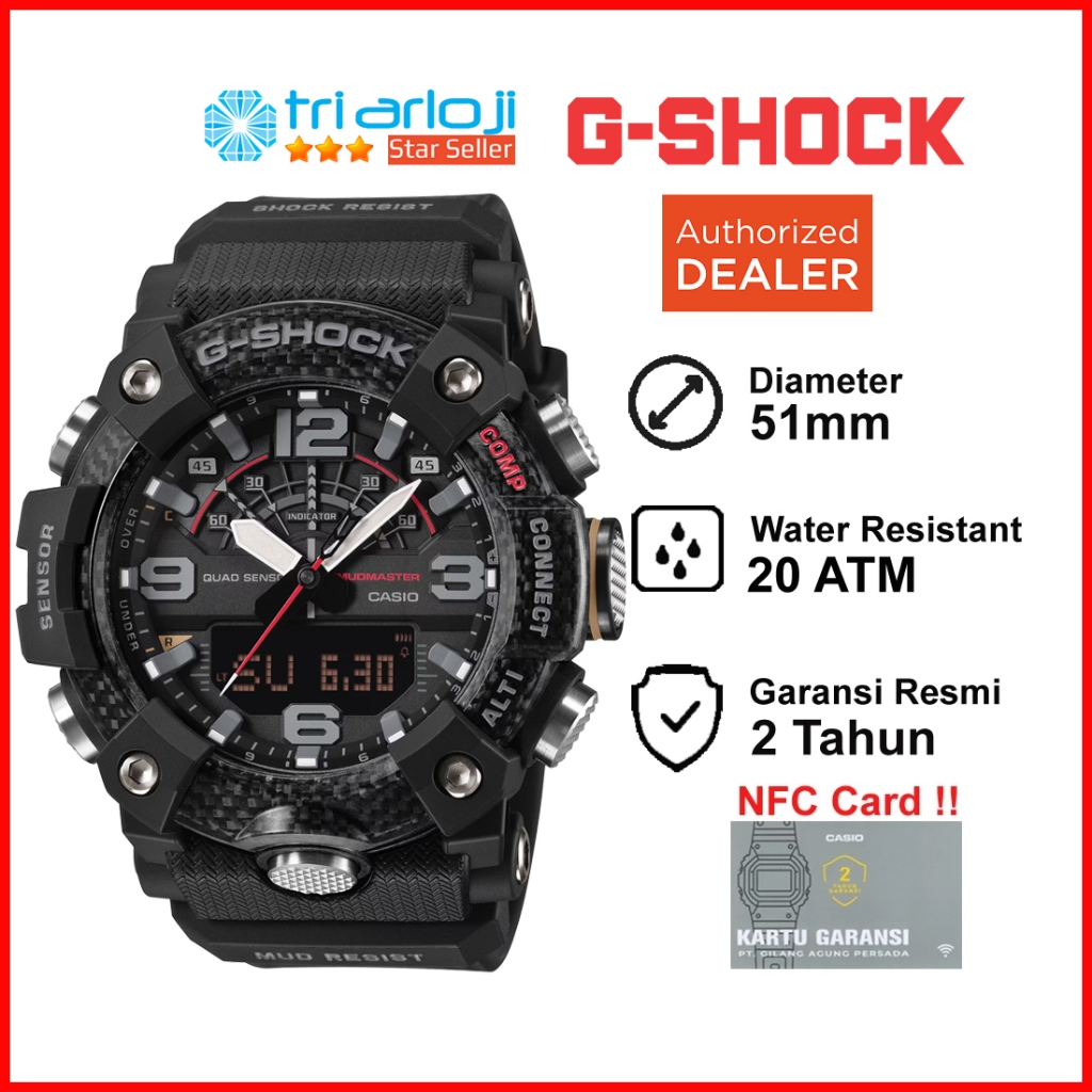 Casio G-Shock GG-B100X-1ADR Jam Tangan Pria MUDMASTER Quad Sensor GSHOCK GG-B100X-1A GGB100 GG B100X