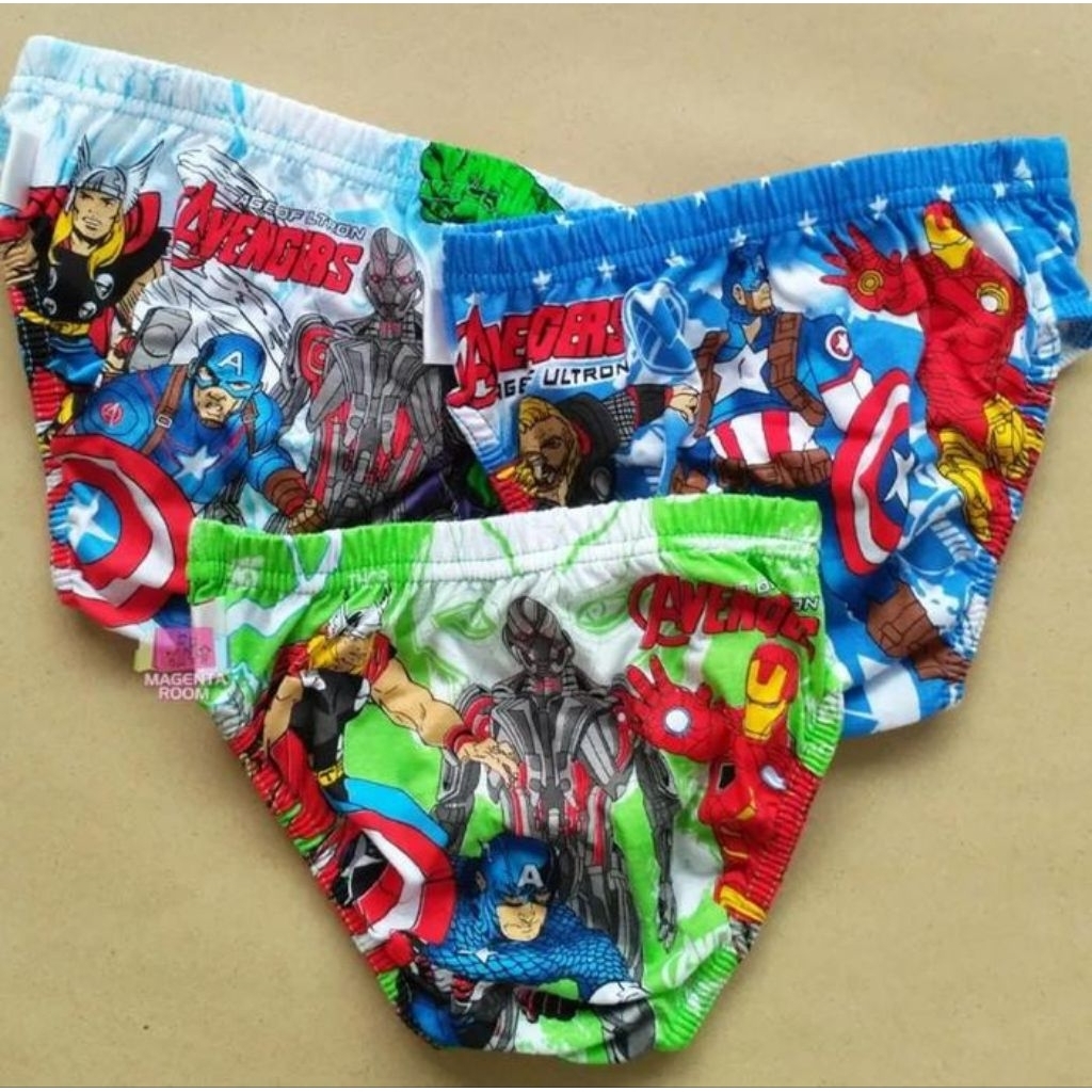 12pcs Sempak Anak cowok 1-10tahun S/M/L/XL/XXL katun termurah