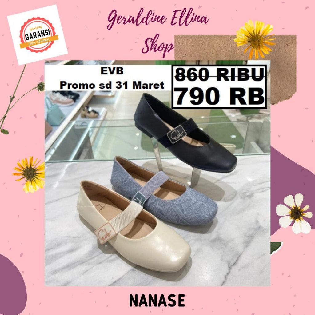 Sepatu flat shoes wanita EVB 100% original seri BRELA