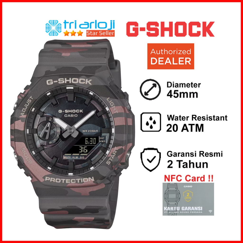 Casio G-SHOCK GA-2100CMD-8ADR Jam Tangan Pria GSHOCK GA2100 GA-2100CMD-8A GA2100CM CASIOAK GA 2100CM