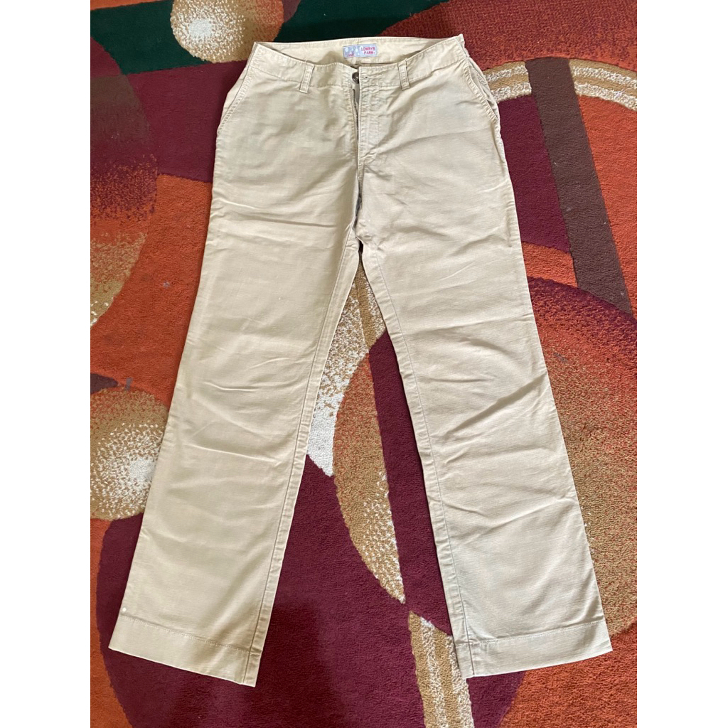 Preloved LOWRYS FARM Chino Pants Cream Size L Celana Wanita Panjang Basic