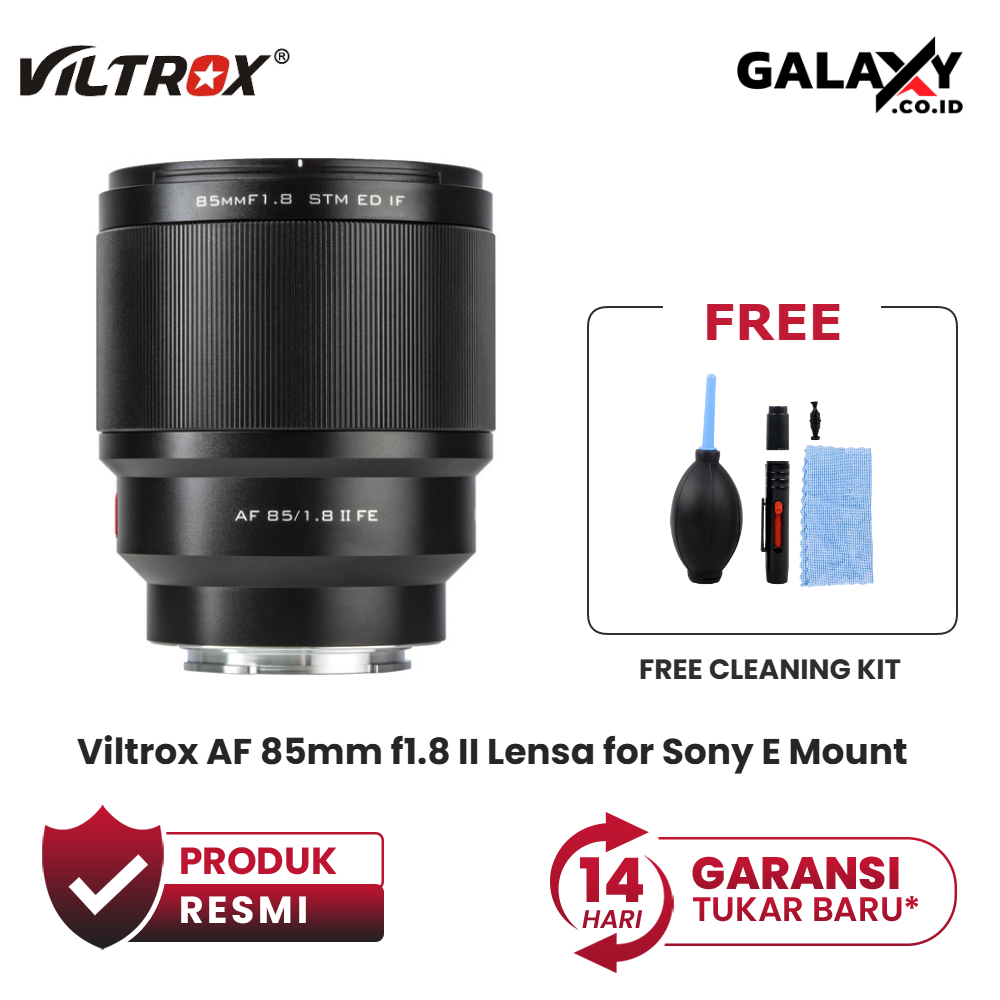 Viltrox AF 85mm f1.8 II Lensa for Sony E Mount Viltrox 85 mm f1/8 Resmi