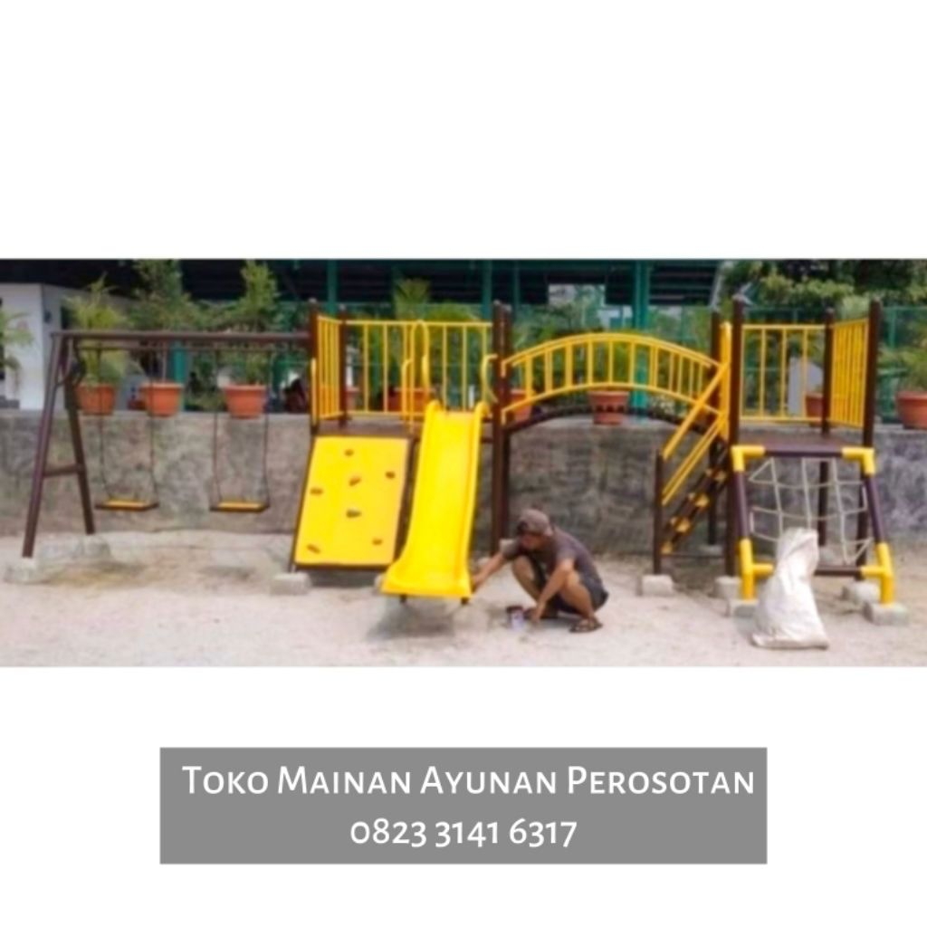 Mainan Ayunan Set Perosotan - Mainan Ayunan Set Prosotan - Playground Ayunan - Mainan Anak Tk Paud -