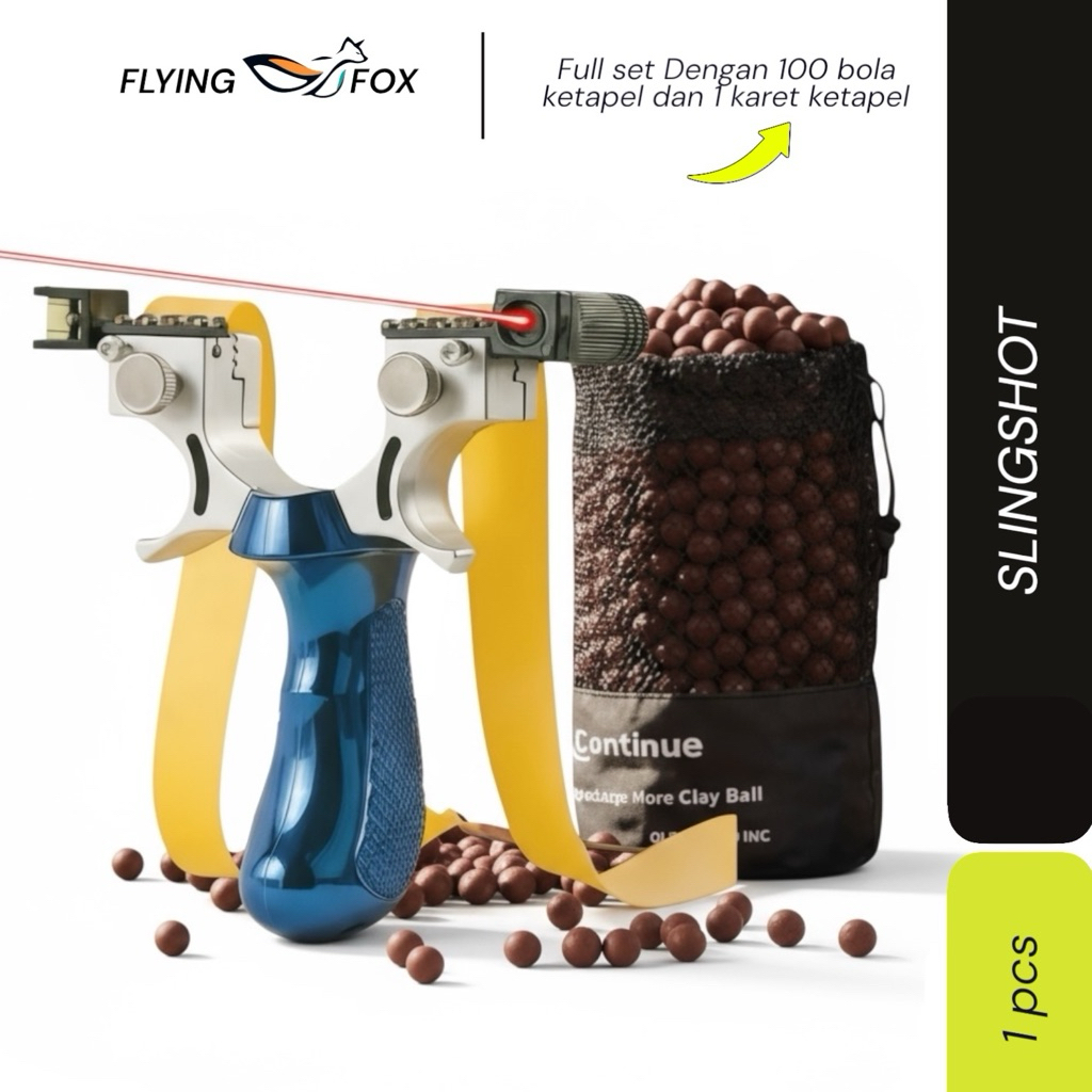 ketapel laser suliao resin biru full set / ketapel olahraga