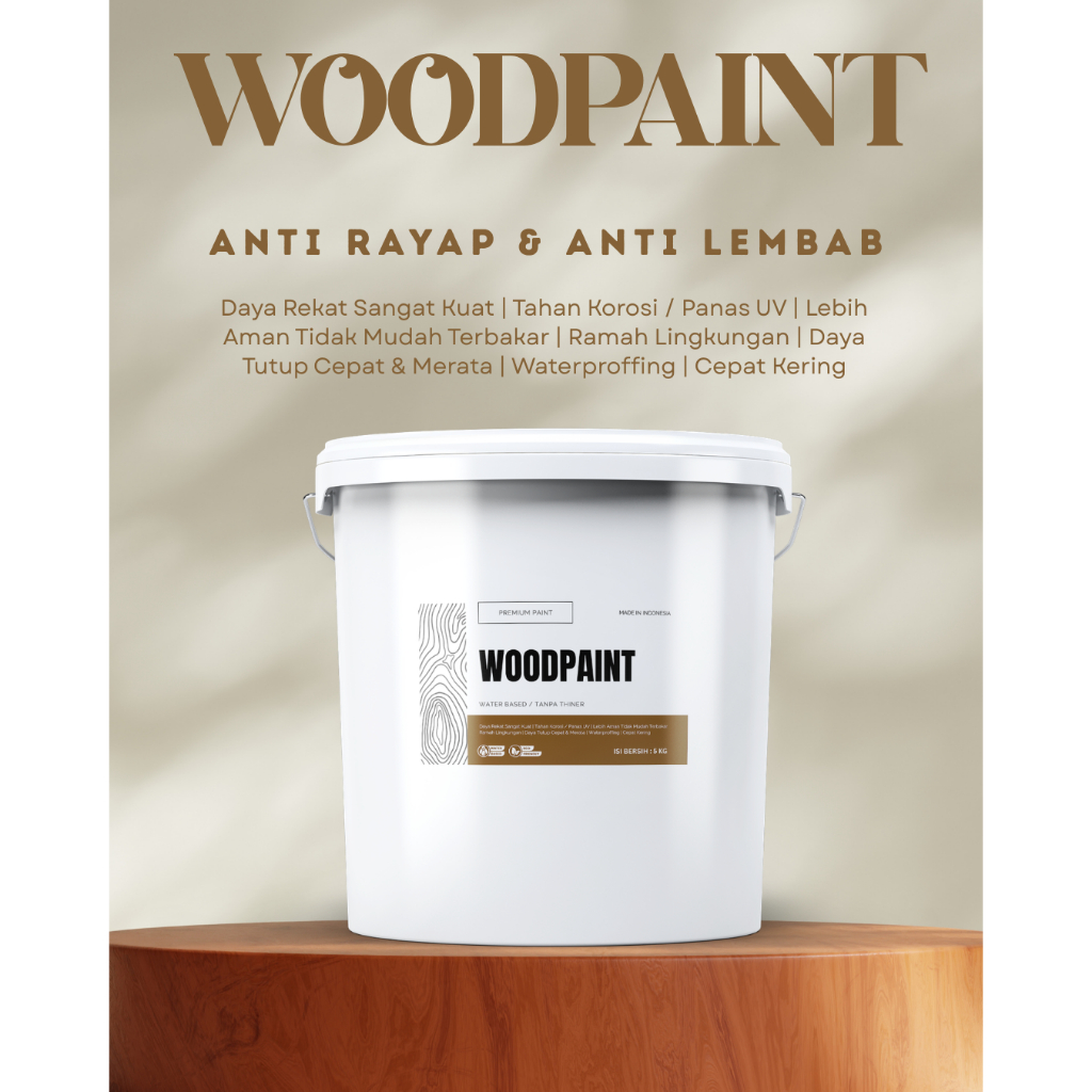 Cat Kayu wood paint 5 Kg premium membuat kayu anti rayap dan anti air