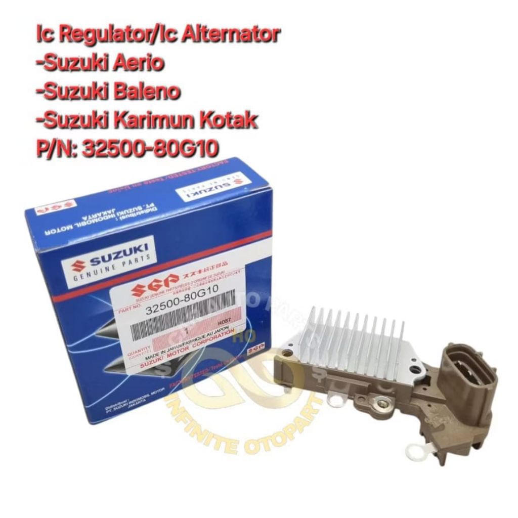 IC REGULATOR IC ALTERNATOR SUZUKI AERIO BALENO KARIMUN KOTAK 12VOLT KAKI 3