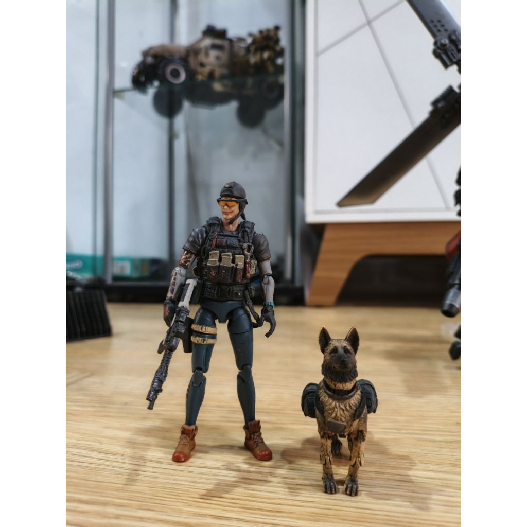 joytoy tiezha and military dog bib