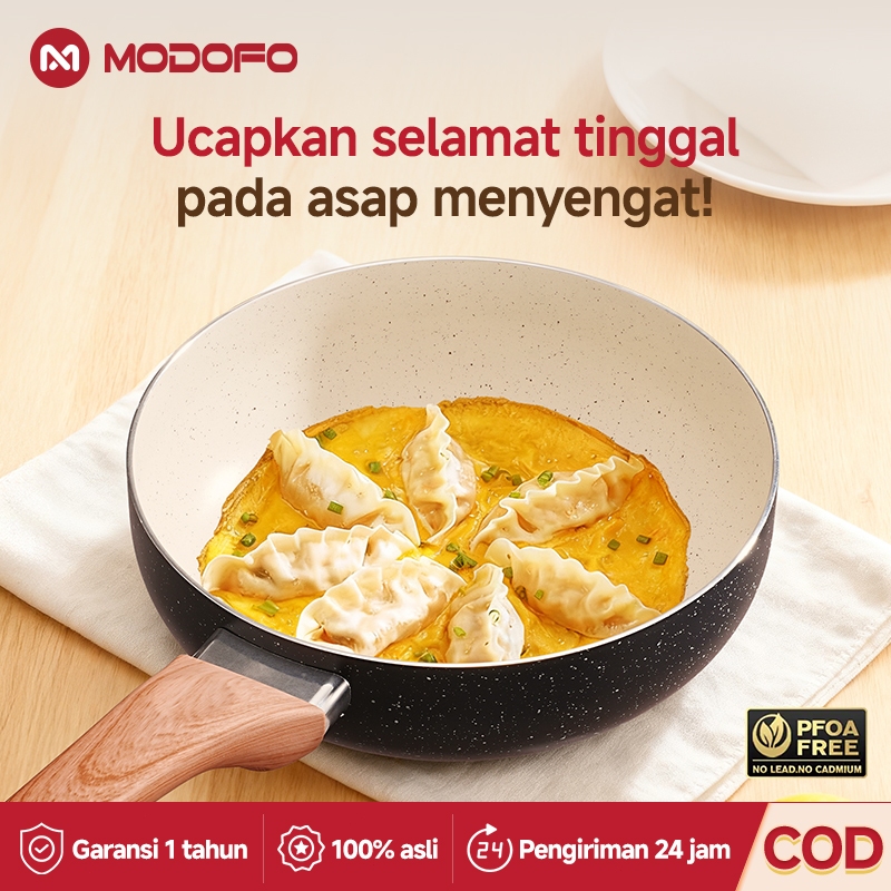 MODOFO Wajan Kecil 20cm Teflon Anti Lengket Wajan Anti Lengket Wajan Penggorengan Wajan Penggorengan