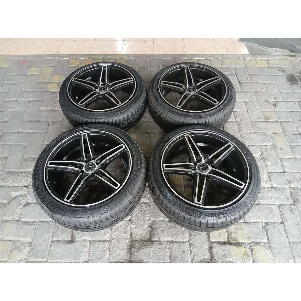 VELG MOBIL RACING VOSSEN RING 17 LEBAR 7,5 PCD 4X100, 4X114 + BAN 205 50 R17 PELEK