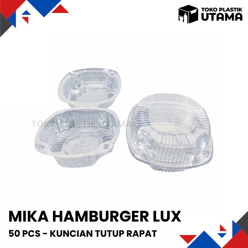Mika Burger Bening Transparan / Tempat Burger / Tray Burger / Mika Bolu / Mika Hamburger