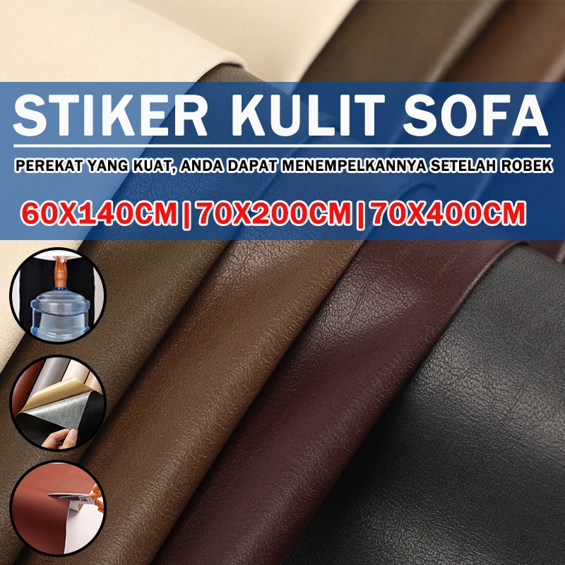 [Restorasi Kulit] Stiker Kulit Perekat Diri Tahan Banting - Cocok untuk Meja Kerja, Kursi Kantor & A