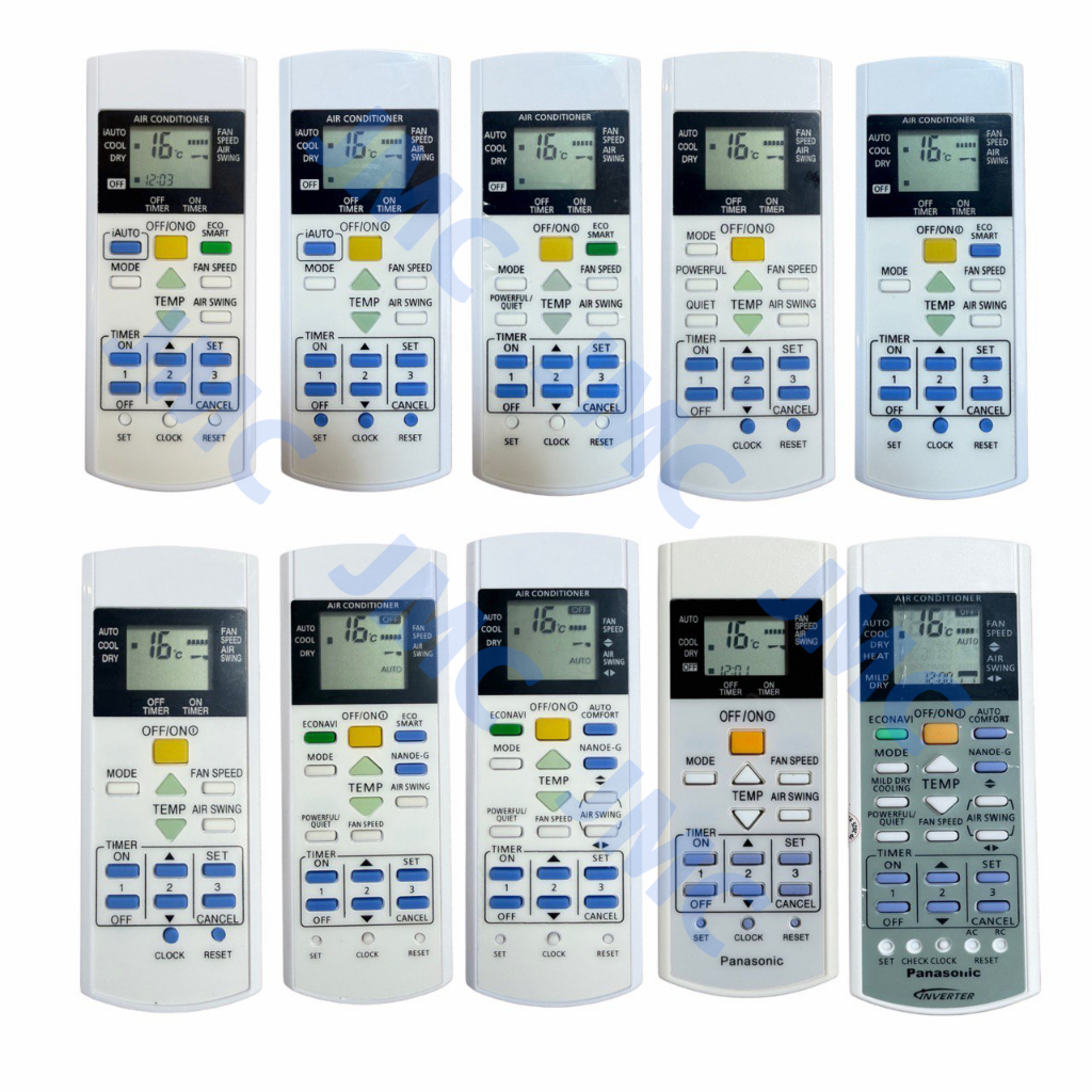 Varian Remote AC JMC Pengganti Remot AC PANASONIC 4461 4185 A75C3865 3623-1 A75C3623 4161 A75C3269 A