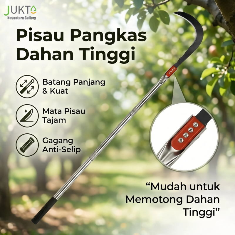 JUKTA [COD] Arit Pemotong Dahan / Pisau Panen Buah Sawit / Sabit Panjang Kuat