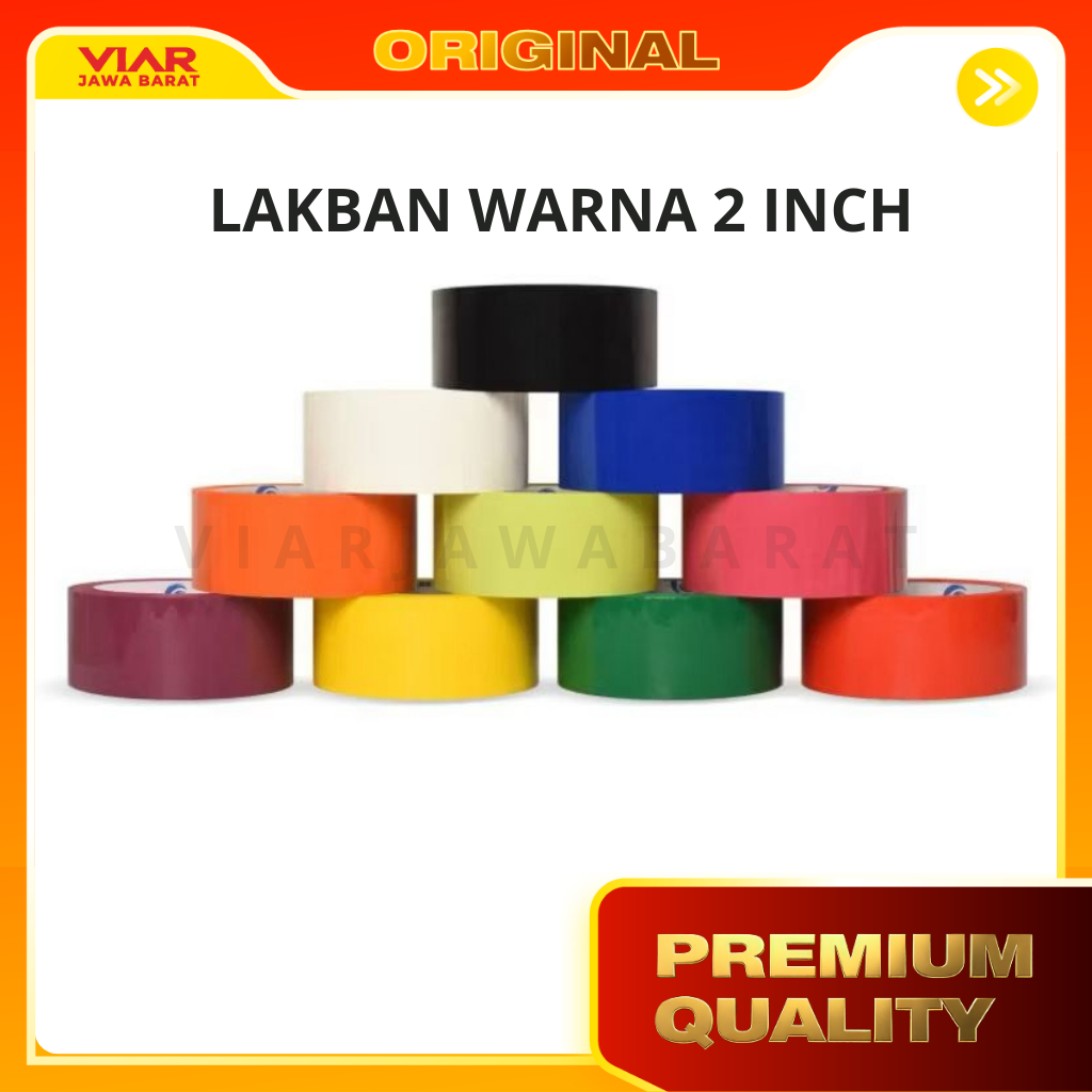 Lakban WARNA 2 inch 50m IVAN - Lakban Biru Lakban Hijau Lakban Kuning Lakban Merah Lakban Putih