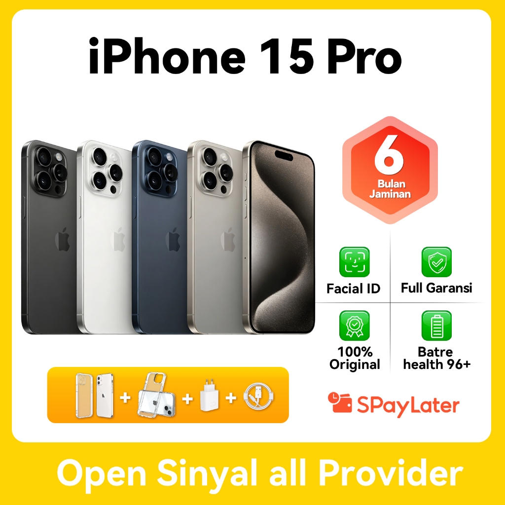 Dalam stok iPhone 15 pro /15pro max 256G 512G SECOND 100% Original LIKE NEW  Fullse No Refurbish Ibo