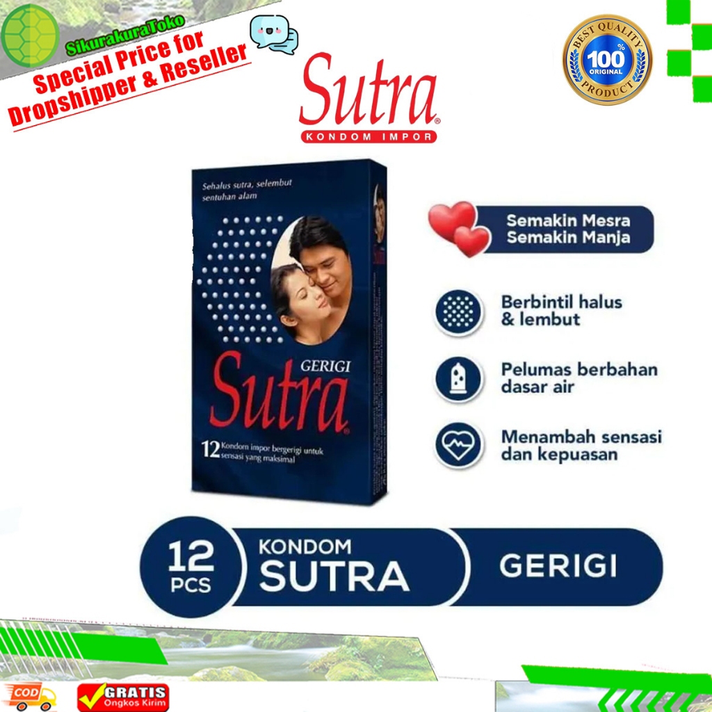 (SKR) Kondom Condom Sutra Bergerigi Gerigi Berduri Dotted Bintil isi 12 pcs 2 3