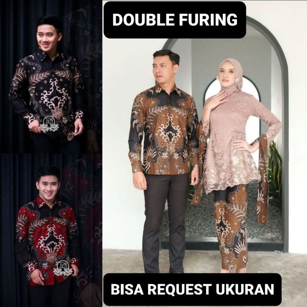 KEMEJA MOTIF KENZO & ROK LAPIS FURING / BAJU SERAGAM BATIK COUPLE PASANGAN SARIMBIT KELUARGA CUSTOM 