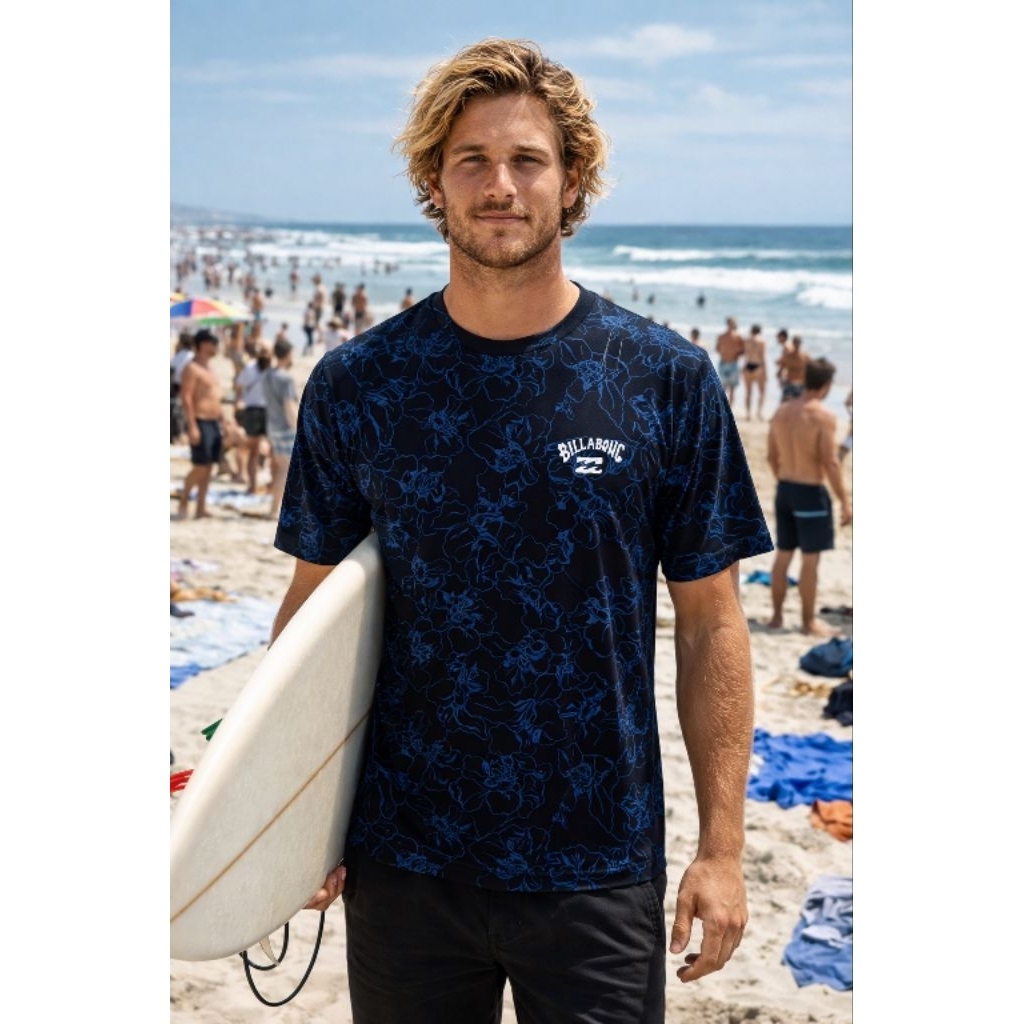 Billabong T-Shirt Original Pria – Kaos Hitam Cotton Premium Surfwear