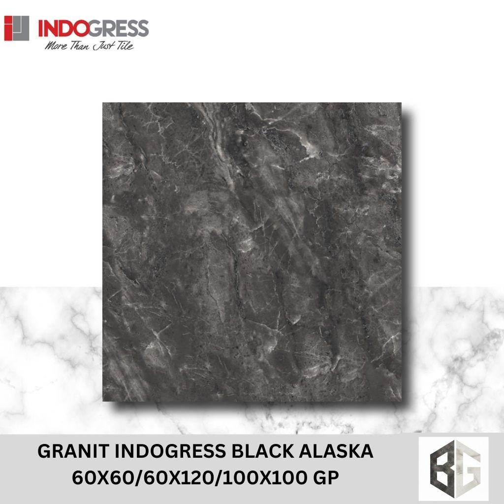 GRANIT INDOGRESS Black Alaska 60x60 / 60x120 / 100x100 Glazed Polished