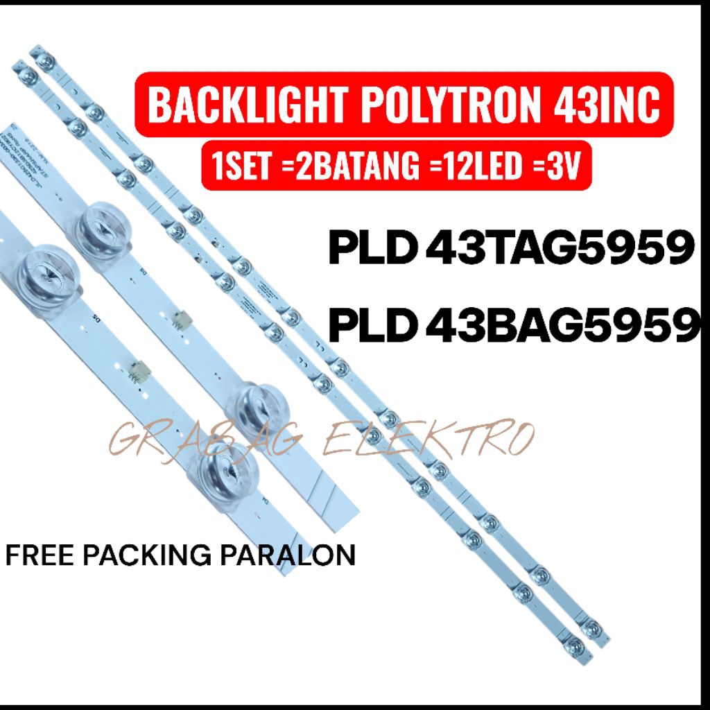 BACKLIGHT POLYTRON 43INC 43TAG5959 43BAG5959