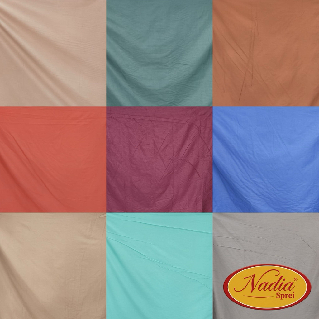 Nadia Kain Sprei Catra Polos Bahan Katun Premium Lokal Lebar 250 cm - Classic Collection