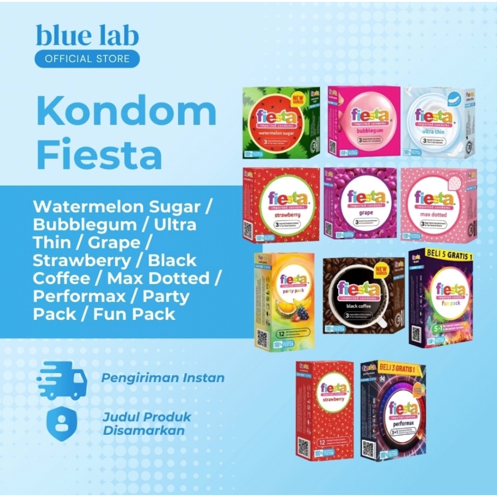 Bestbuy0404 Kondom Fiesta All Varian Condom Rasa Aroma Buah Beragam Bergerigi Ultrathin Tipis