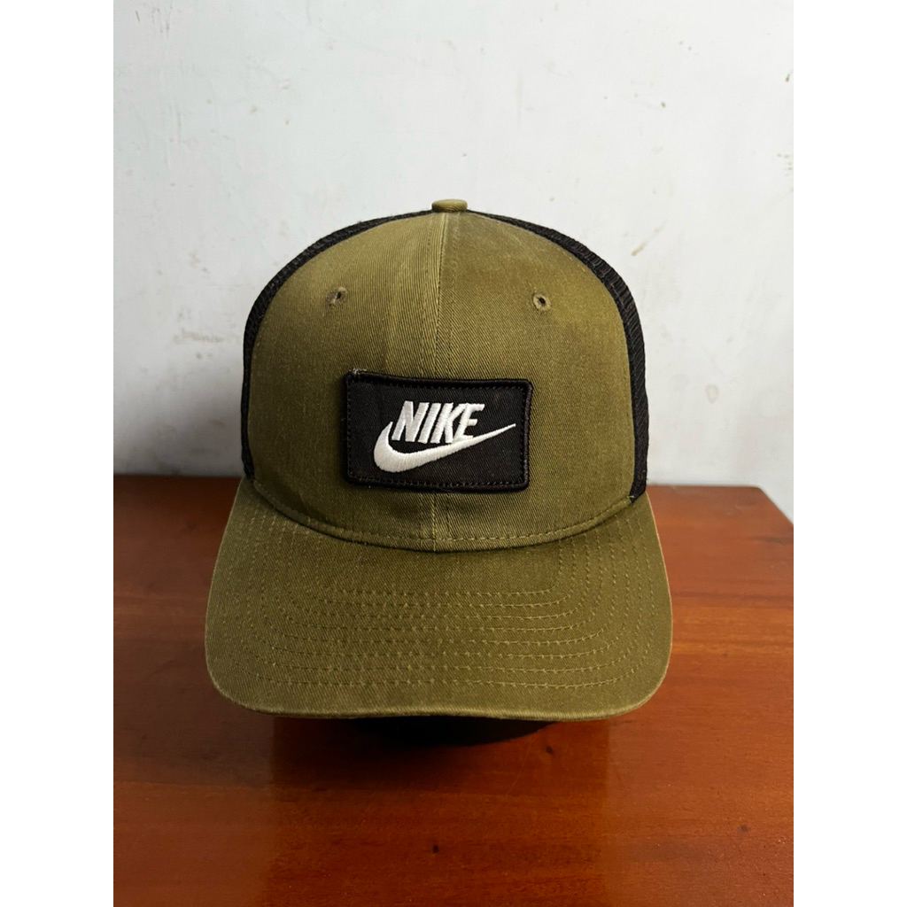 topi nike trucker army original second