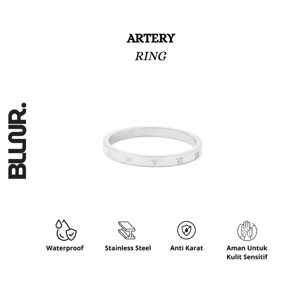 BLLNR - ARTERY Ring cincin pria keren, cincin stainless, cincin murah, kualitas impor