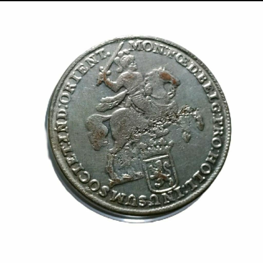 LANGKA 1739 DUCATON CONCORDIA Knight RIDER ERA BELANDA Besar 4 cm KOLEKSI KUNO BANYAK DICARI KOLEKTO