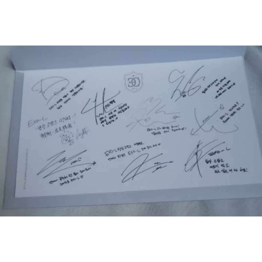 signed message exo ot9 official sg 2020 (welcome kit ace)