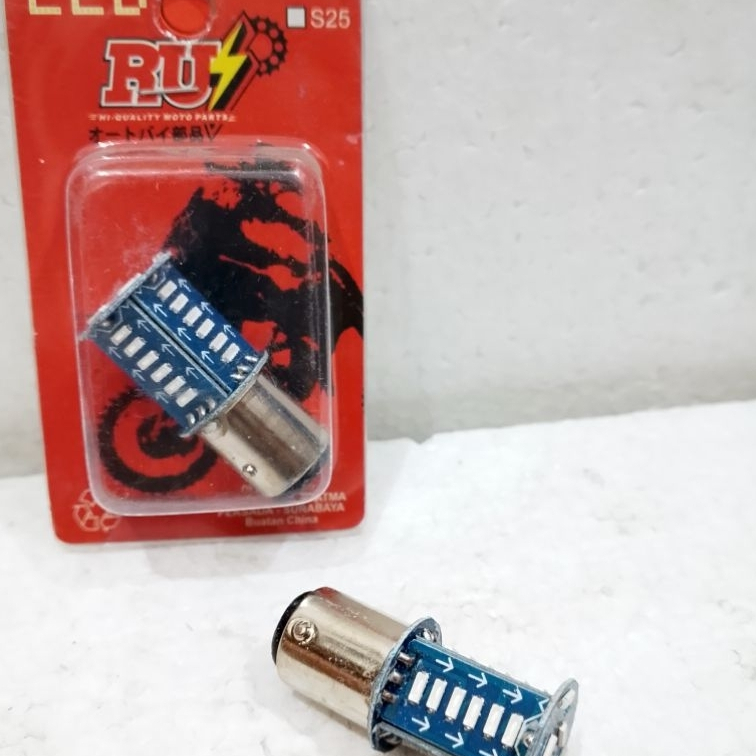 LAMPU DOP BOHLAM LED STOP REM LED 30 MATA RUNNING WARNA BIRU