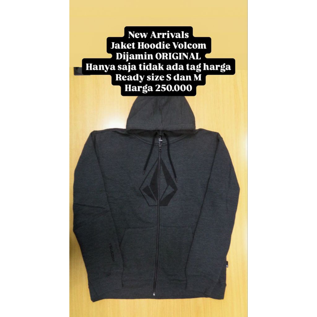 VOLCOM HOODIE ZIPPER ORIGINAL BIGSALE SIZE S DAN M