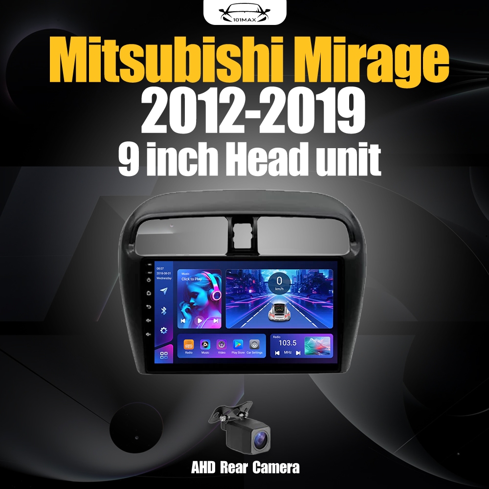 Android 15 Head Unit 9" IPS For Mitsubishi Mirage 2012-2019 Head Unit 8 Core Nuklir 8+64GB/8+128GB A