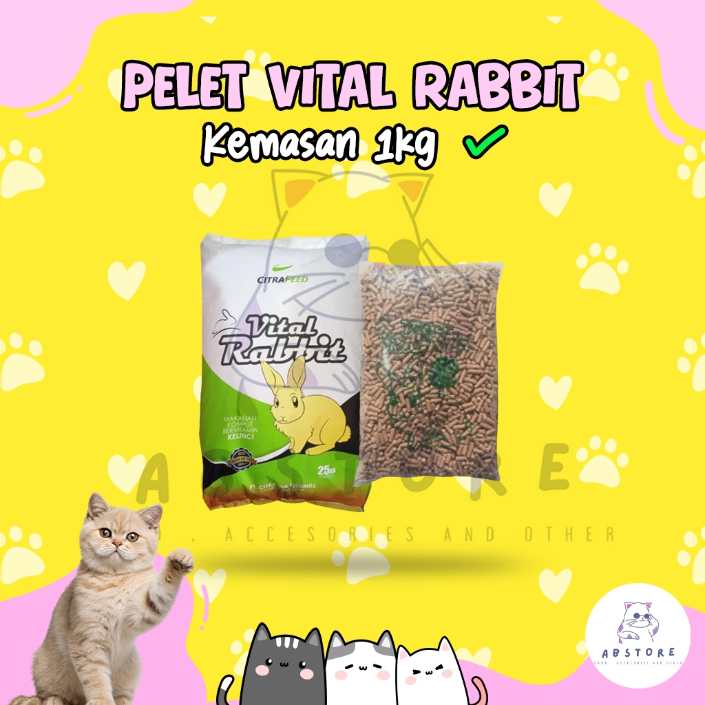 Pelet Kelinci Vital Rabbit CitraFeed 1kg Makanan Kelinci Vital Rabbit Pakan Kelinci Vital Rabbit Mai