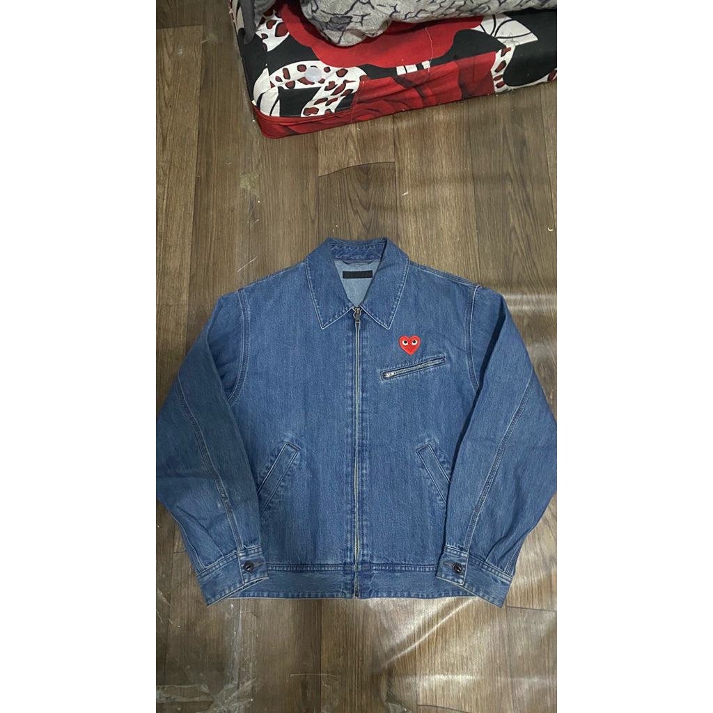 work jaket uniqlo denim blouson jacket