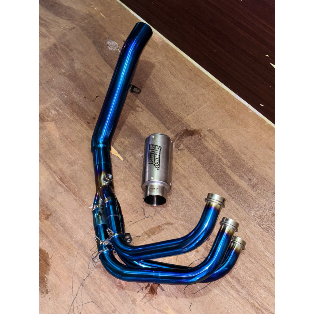 Knalpot Racing Fulsytem Savrolix Gp-1 Stanlies Yamaha MT-09 Header Mt09 Blue