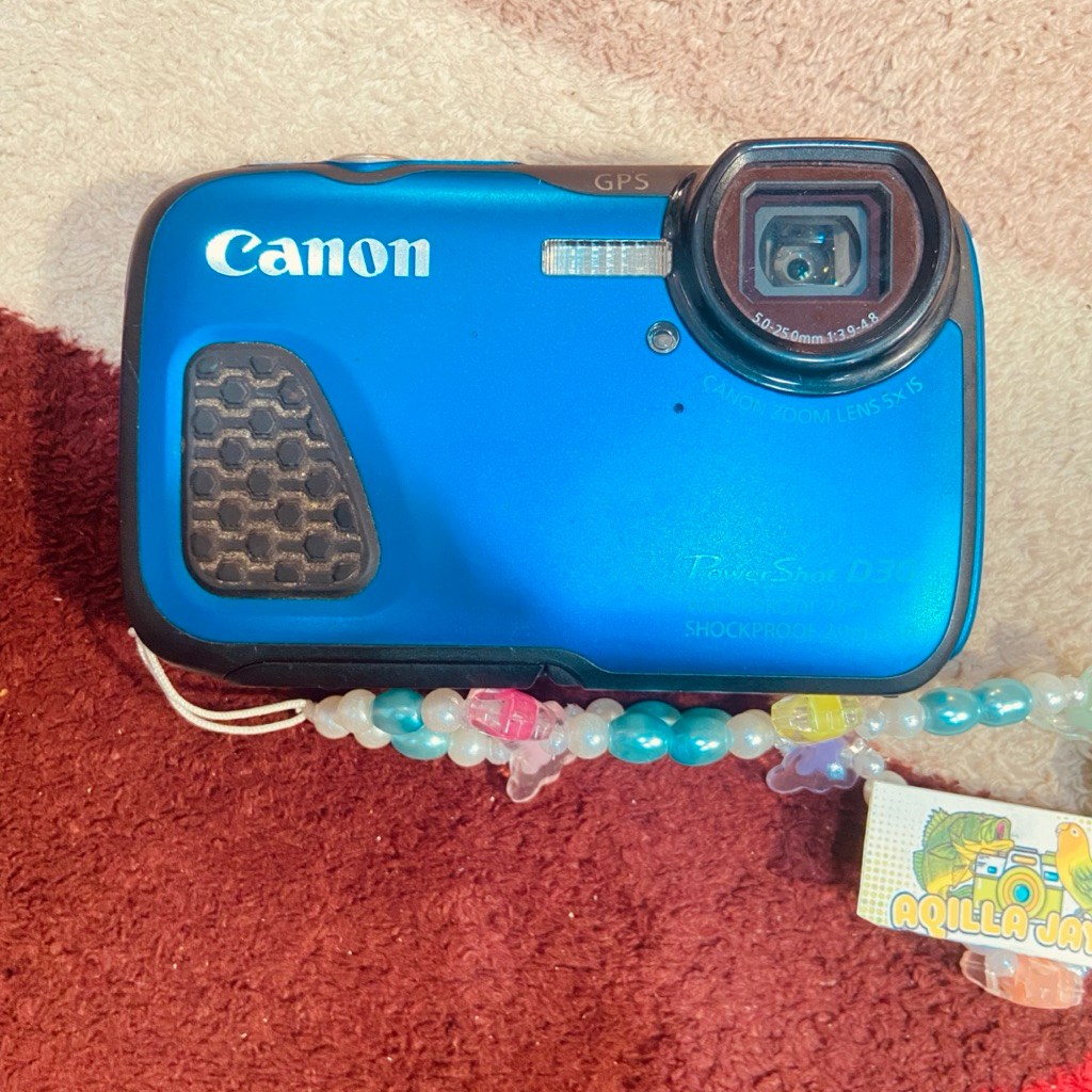KAMERA DIGICAM CANON D30 BIRU NORMAL SECOND GARANSI