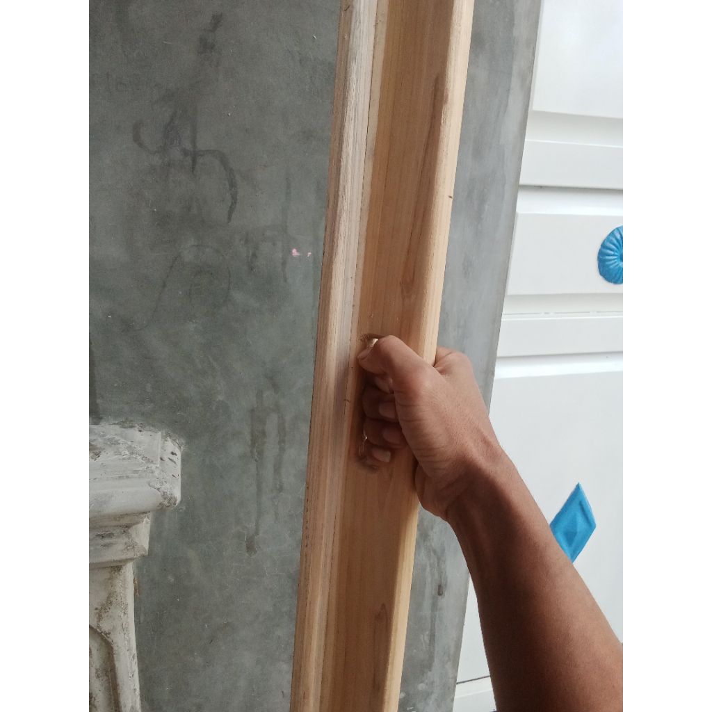 Gosokan Kasutan Blebes Jidar Dari Kayu Jati Tanpa Sambungan Ukuran 1,5Meter fhinising Plaster Tembok