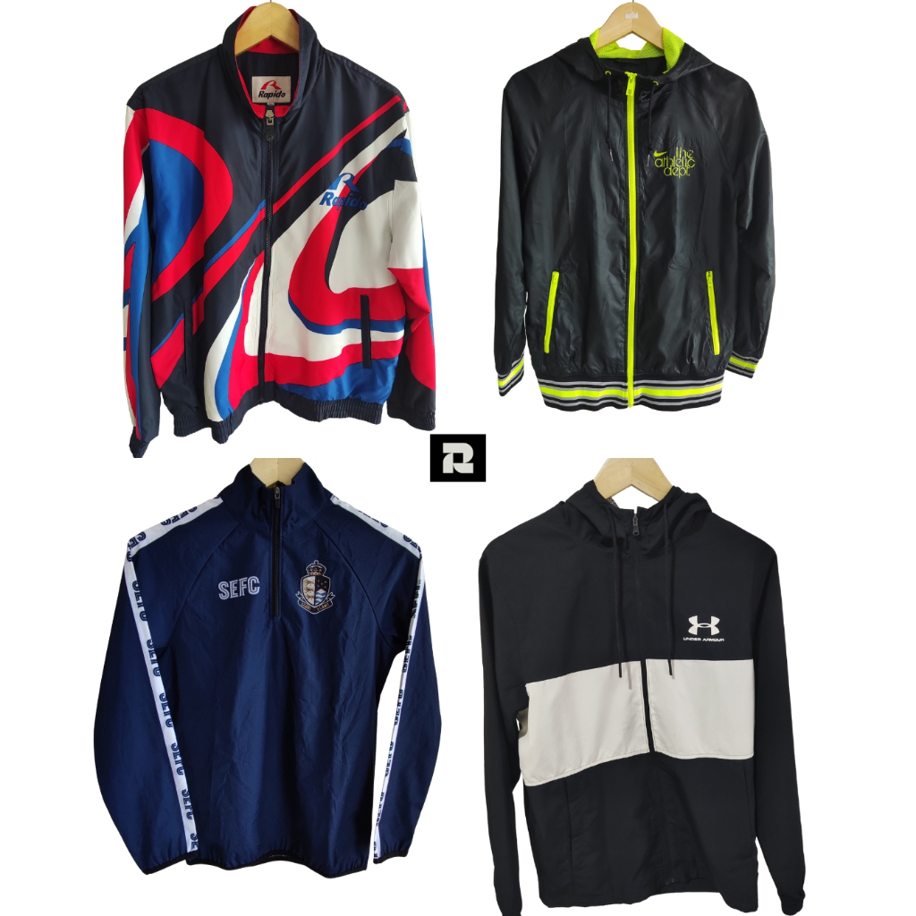 Jaket Olahraga Pria/Unisex Preloved (Tracktop, Windbreaker, Running Jacket, Jersey)