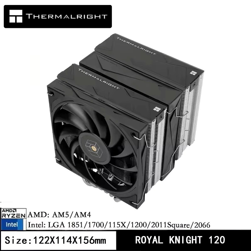 Thermalright Royal Knight 120 CPU Air Cooler Dual Fan 6 Pipa Panas PC Cooling radiator Dual Towers u