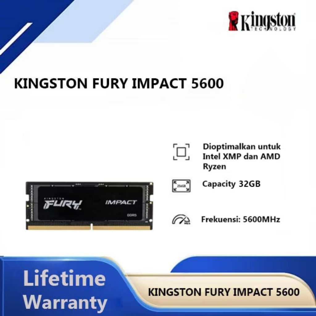 kingston Fury Impact DDR5 SODIMM 32GB 5600mhz
