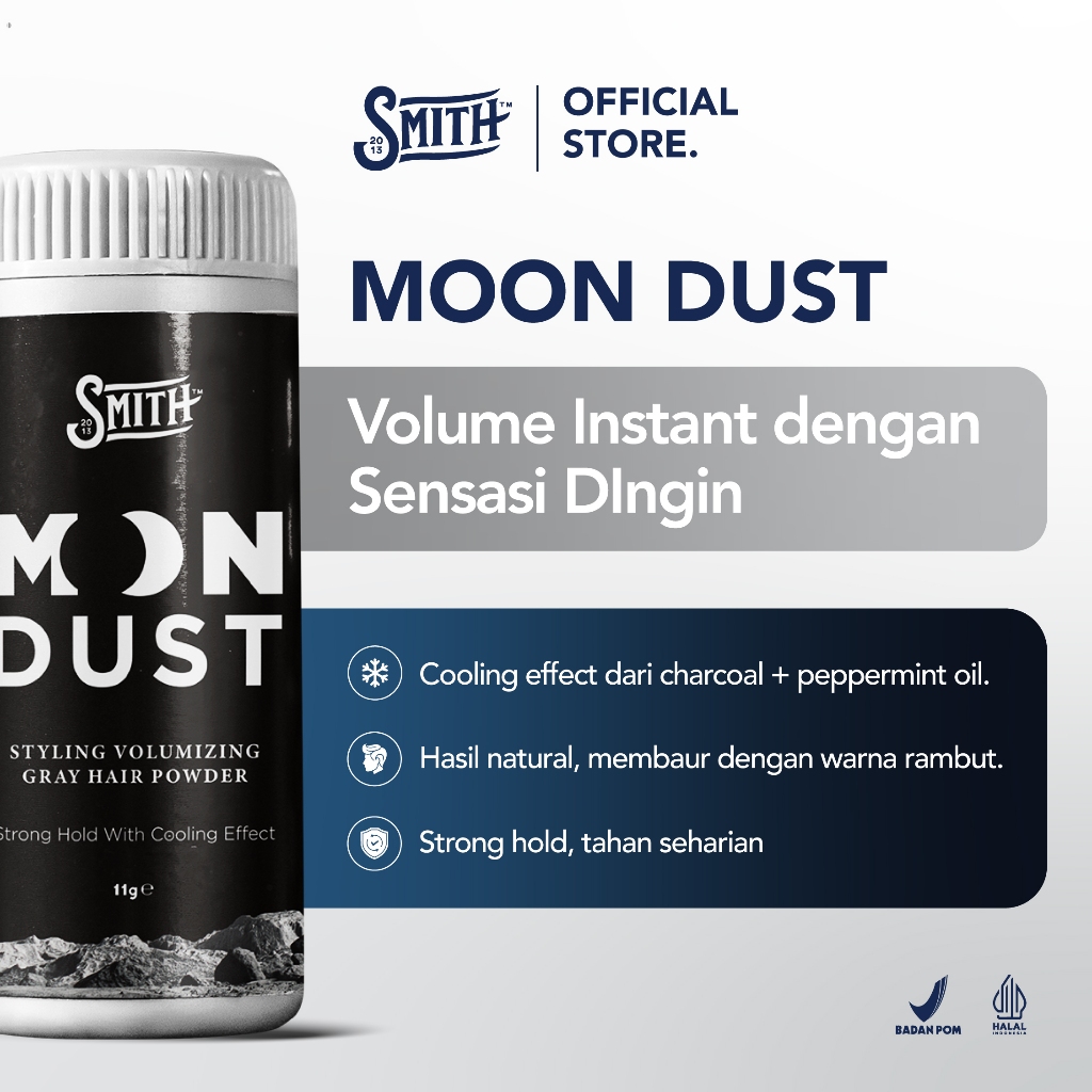 Smith Men Supply - Moon Dust Styling Volumizing Gray Hair Powder 11gr | Hair Powder Pria | Powder Ra