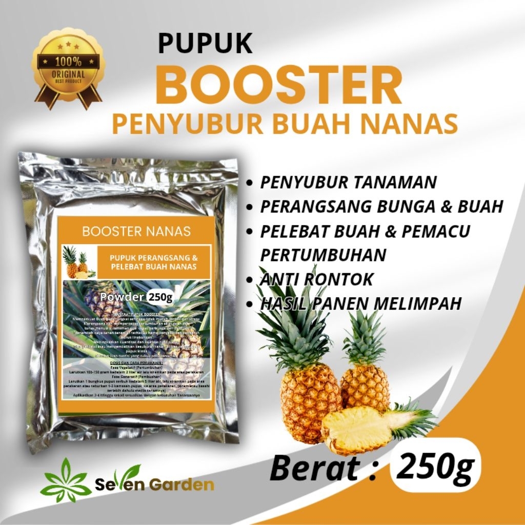 Pupuk Booster Buah Nanas | Kemasan 250gram |  Pupuk Perangsang dan  Pelebat Buah nanas