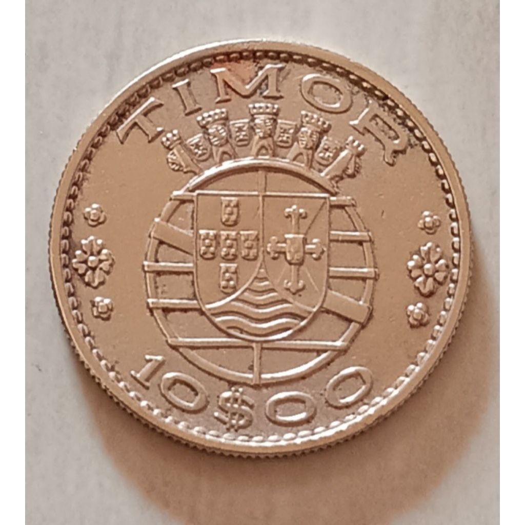 koin portugal (timor) 10  escudos tahun 1970..