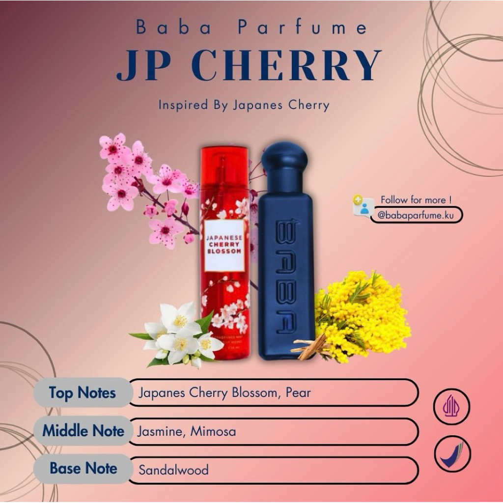 Baba Parfume Aroma Jp Cherry Tahan Lama