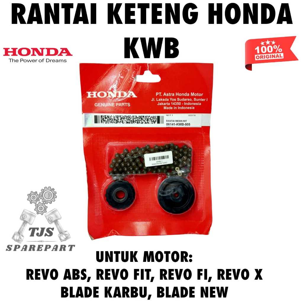 RANTAI KETENG SET KODE KWB UNTUK MOTOR REVO ABS, REVO FIT, REVO FI, BLADE, BLADE NEW